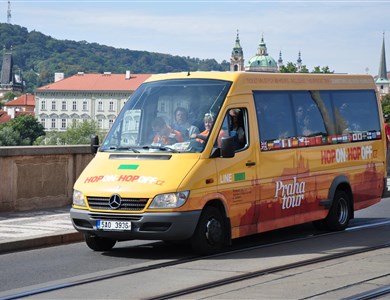 Discover Prague aboard the Hop on Hop off minibus