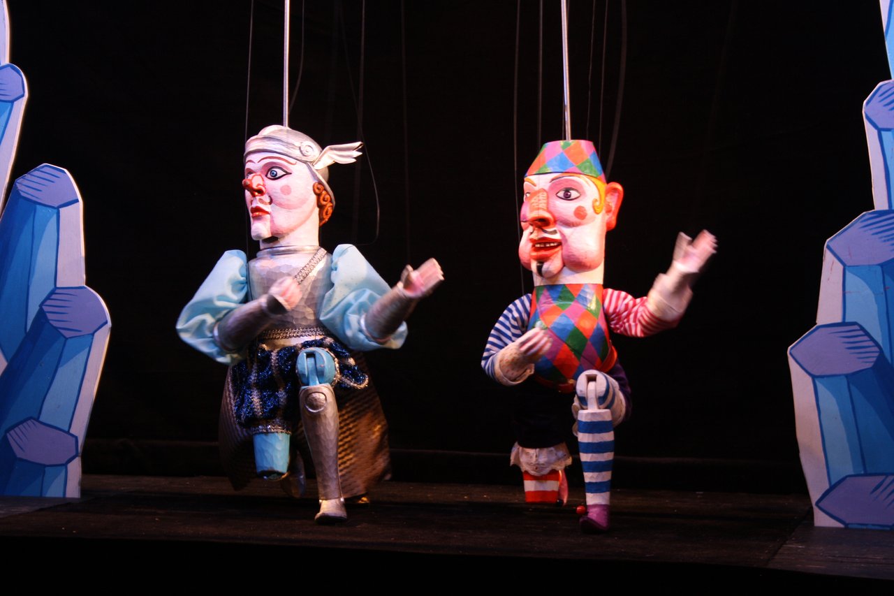 2 magic flute puppets prague czech republic czechia
